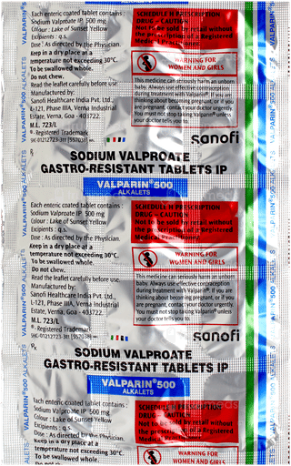 Valparin 500 Alkalets Tablet 10